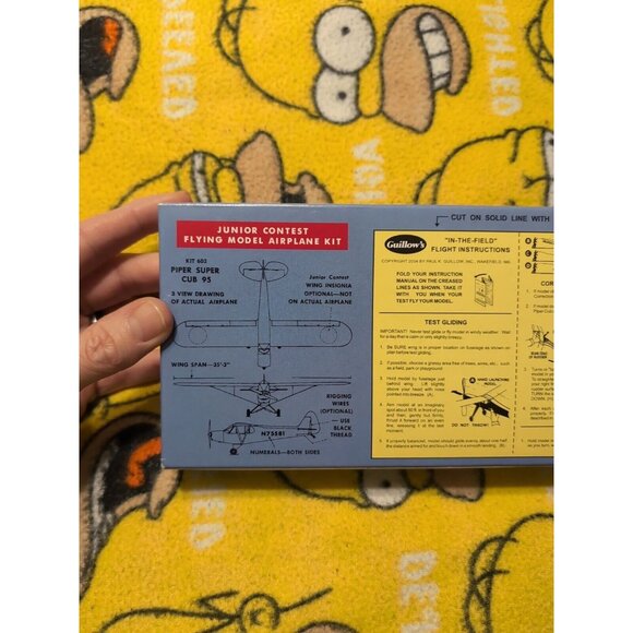 GUILLOW'S Piper Super Cub 95 Flying Model Airplane Kit 602~20” Wing Span NEW - Picture 6 of 7